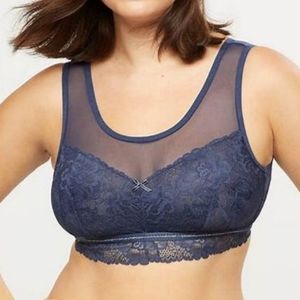 NEW, Lace bralette with mesh neckline